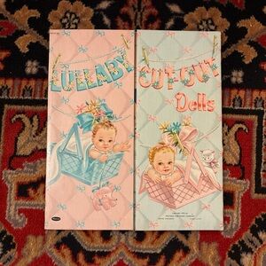 Lullaby Paper Cutout Baby Dolls 1953 Whitman Folder Clothes Accessories Vintage